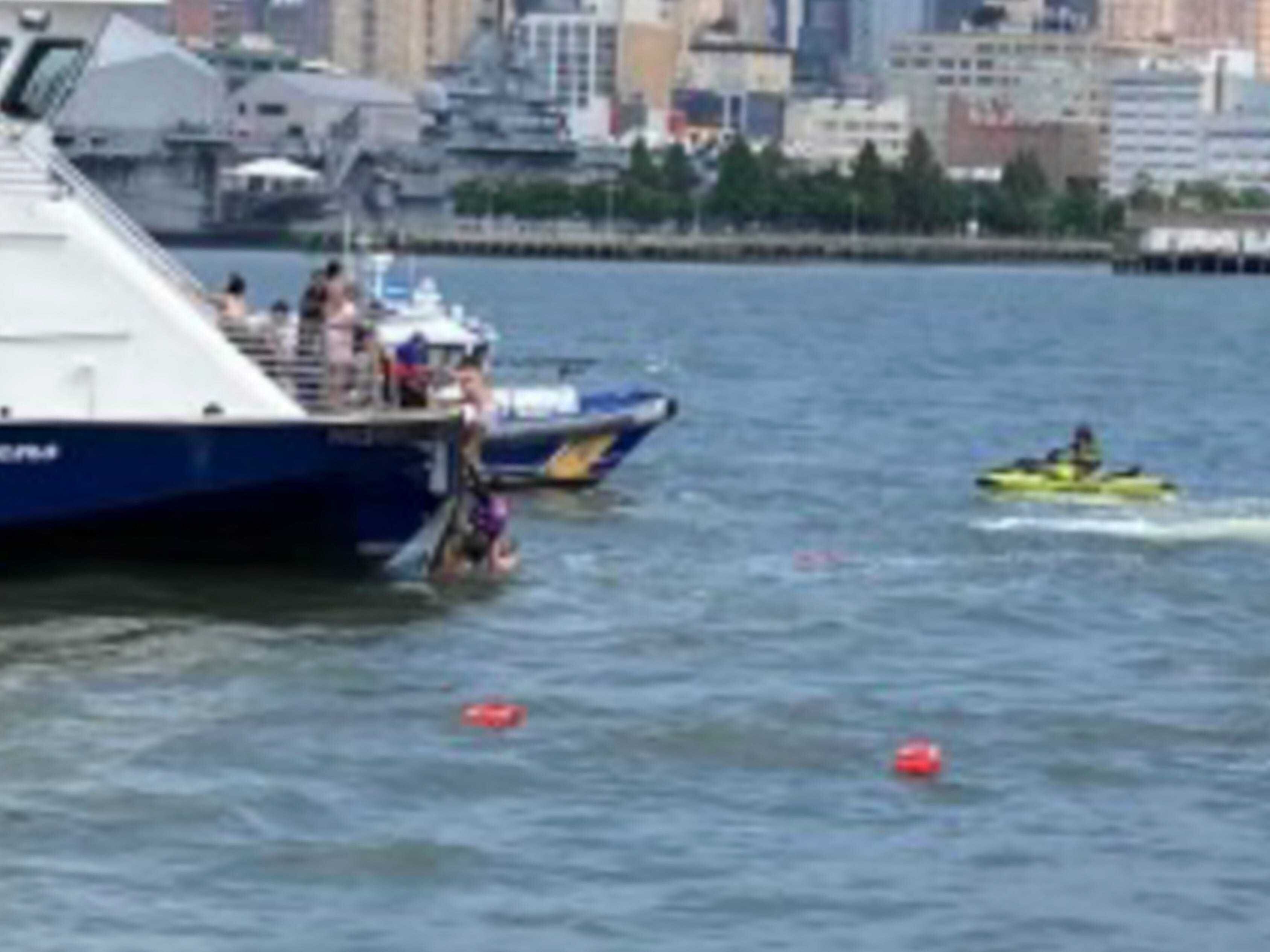Woman and child killed as boat capsizes in New York City’s Hudson River