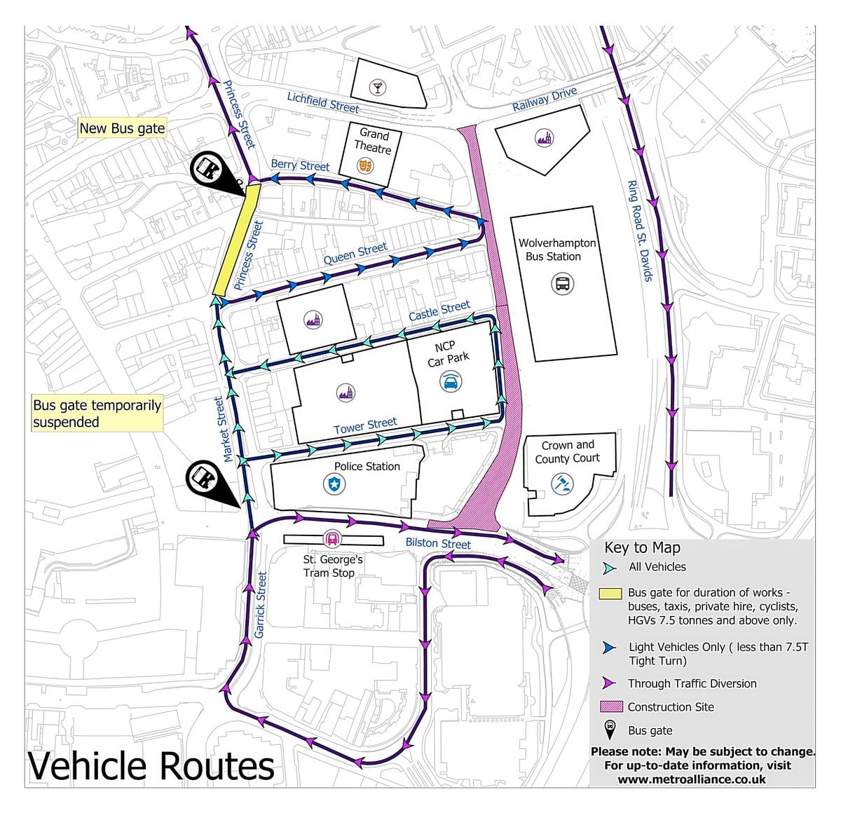 Months of misery for Wolverhampton drivers as tram line extension work ...