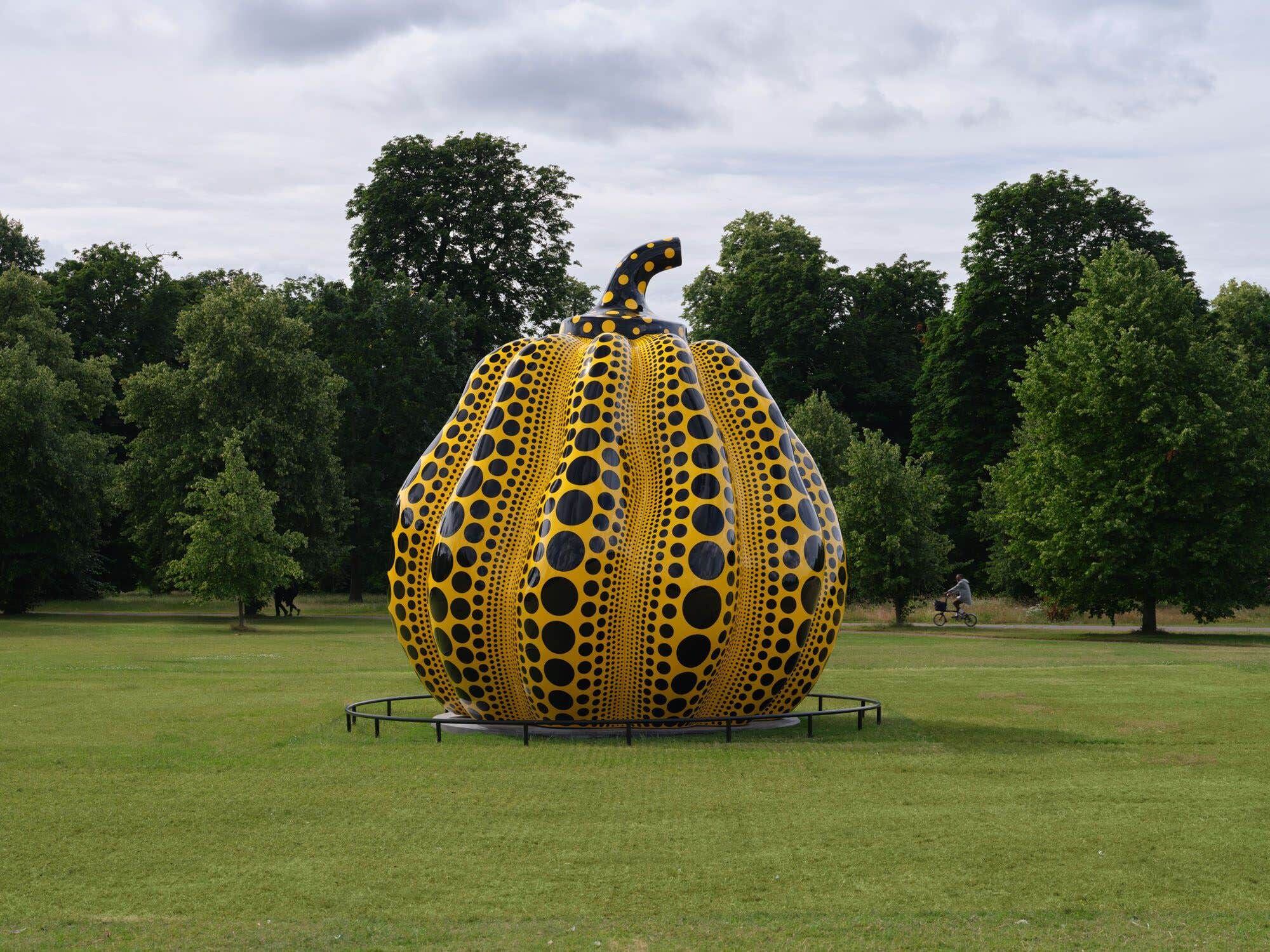 Serpentine unveils pumpkin sculpture by Yayoi Kusama in Kensington Gardens