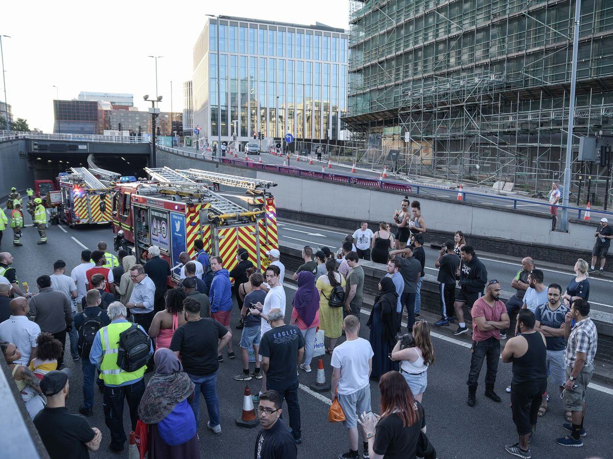Drivers led to safety in Birmingham city centre as serious crash and