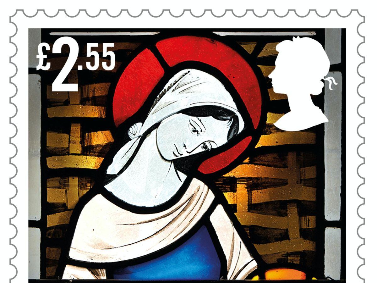 Royal Mail unveils Christmas stamps showing stainedglass Nativity