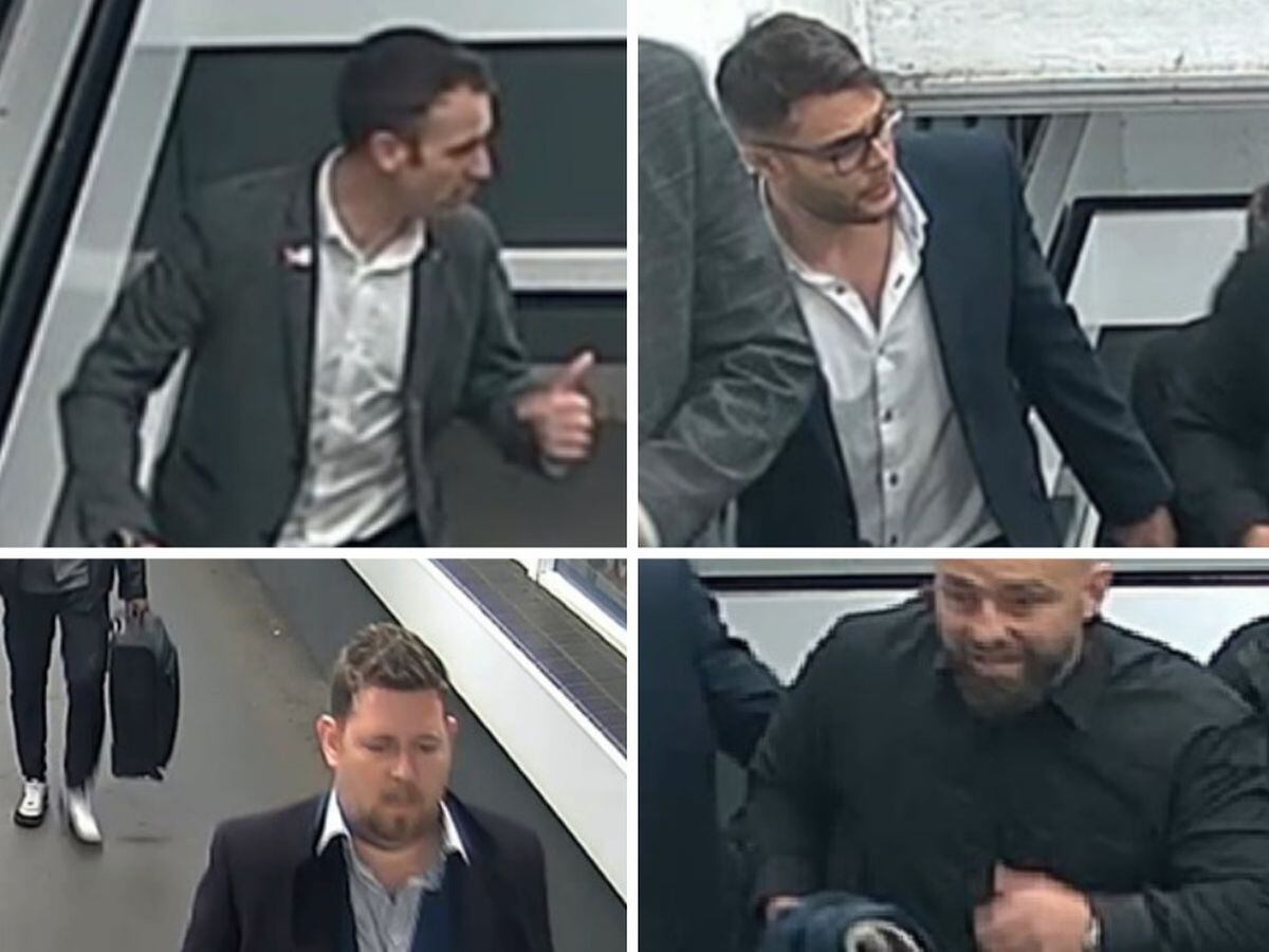 Photos of men police want to speak to after man was assaulted by group at Wolverhampton station