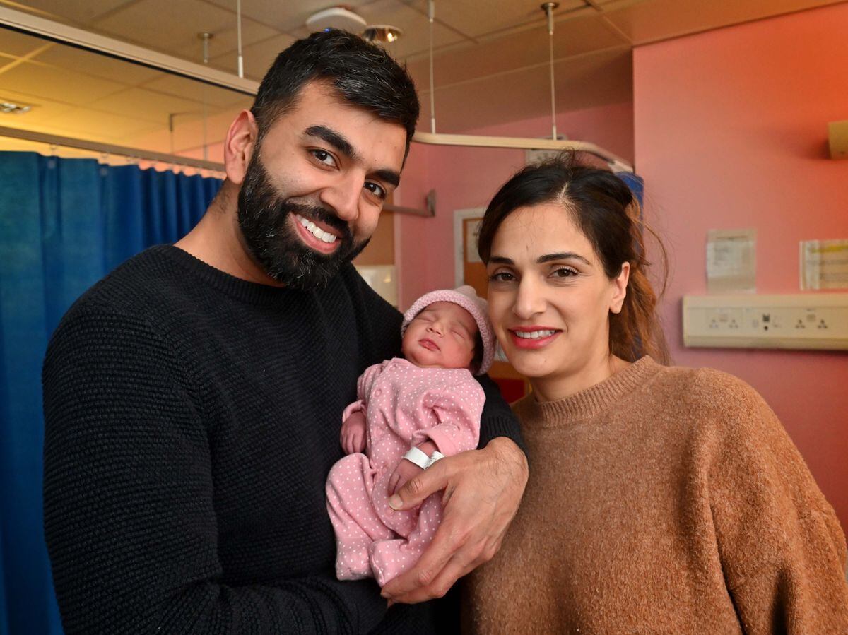 Couple hospital's first baby of 2024 on a day that was already