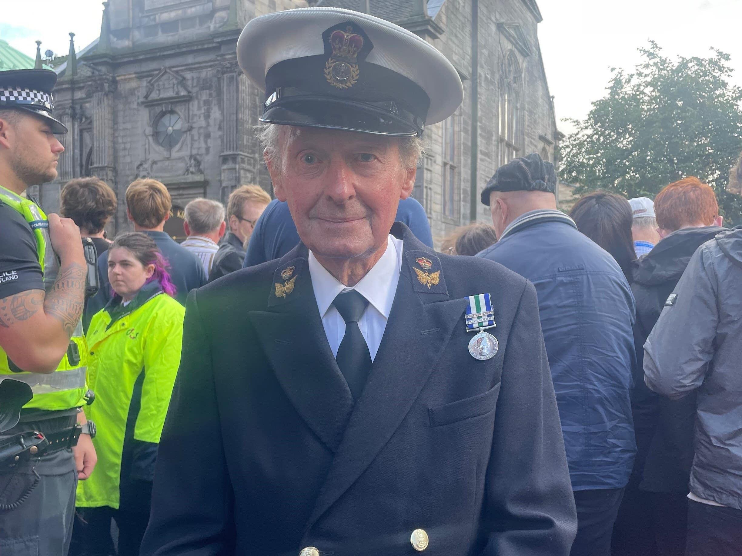 Retired naval officer puts on uniform ‘one last time’ for the Queen