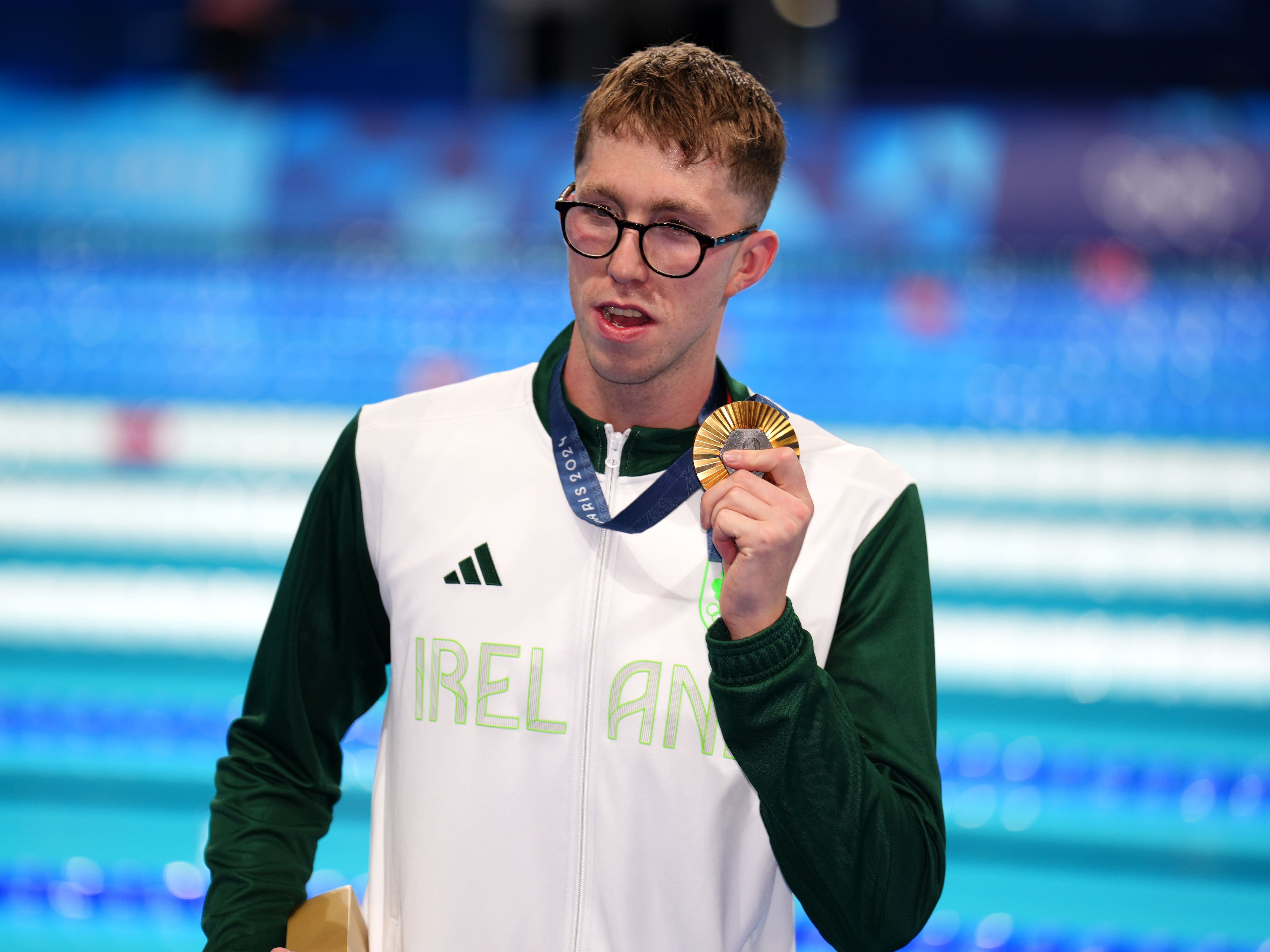 Daniel Wiffen claims stunning gold medal win for Ireland in men’s 800m freestyle