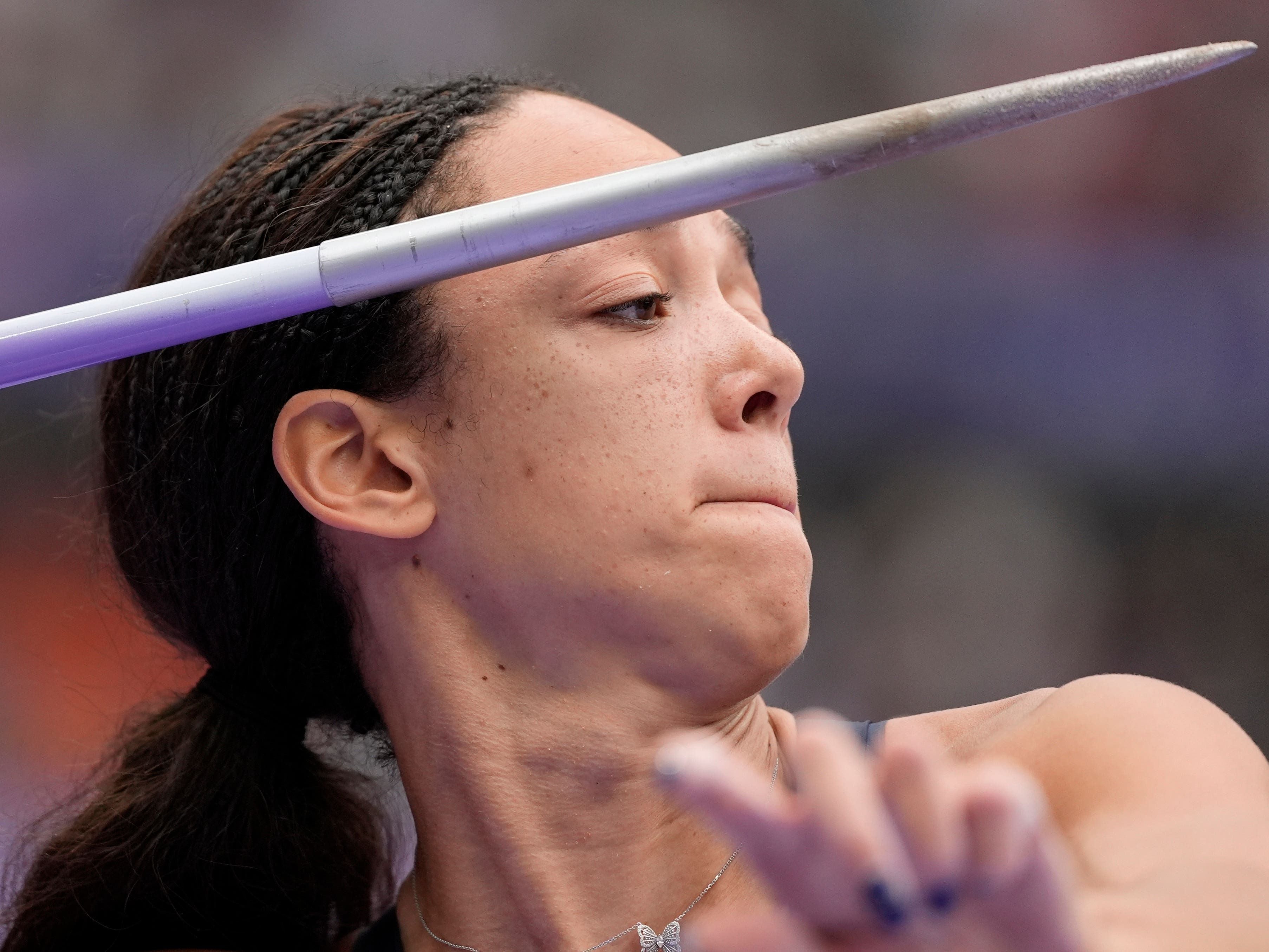 Katarina Johnson-Thompson gold hopes fade as she slips to second after javelin