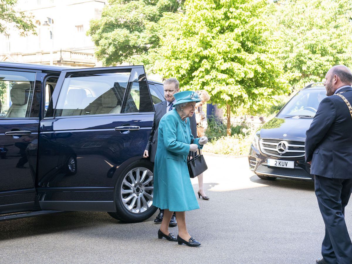 The Queen arrives for a visit to the Edinburgh Climate Change Institute