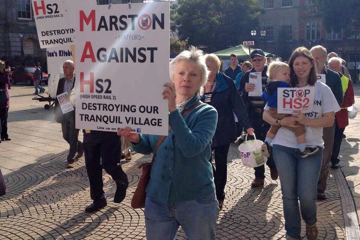 Demonstrators protest in Stafford over HS2 | Express & Star