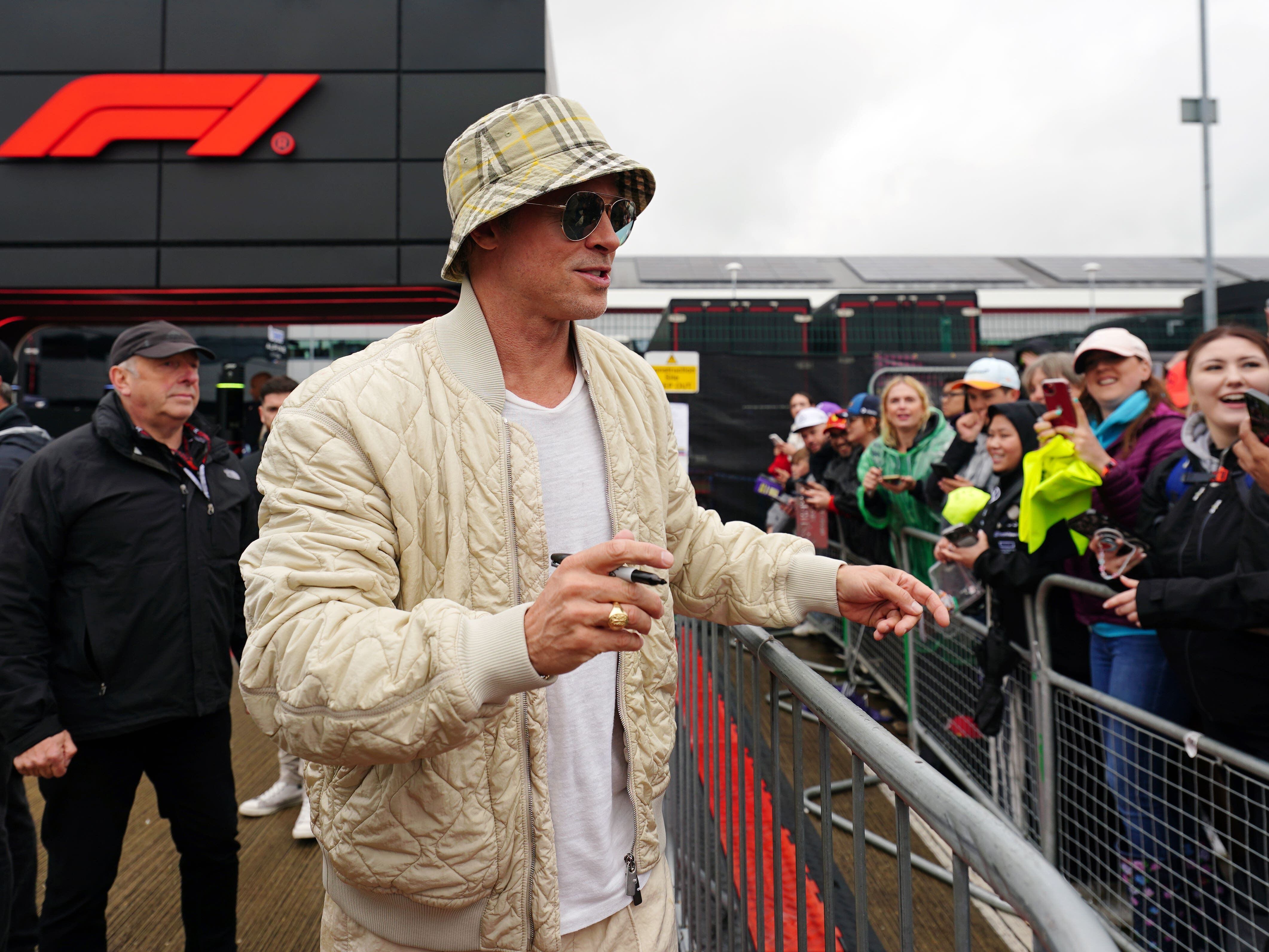 Brad Pitt brings star power to Silverstone ahead of British Grand Prix