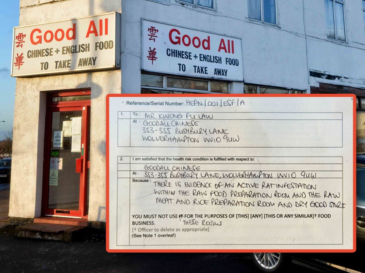 Rat infested Wolverhampton takeaway closed down by hygiene