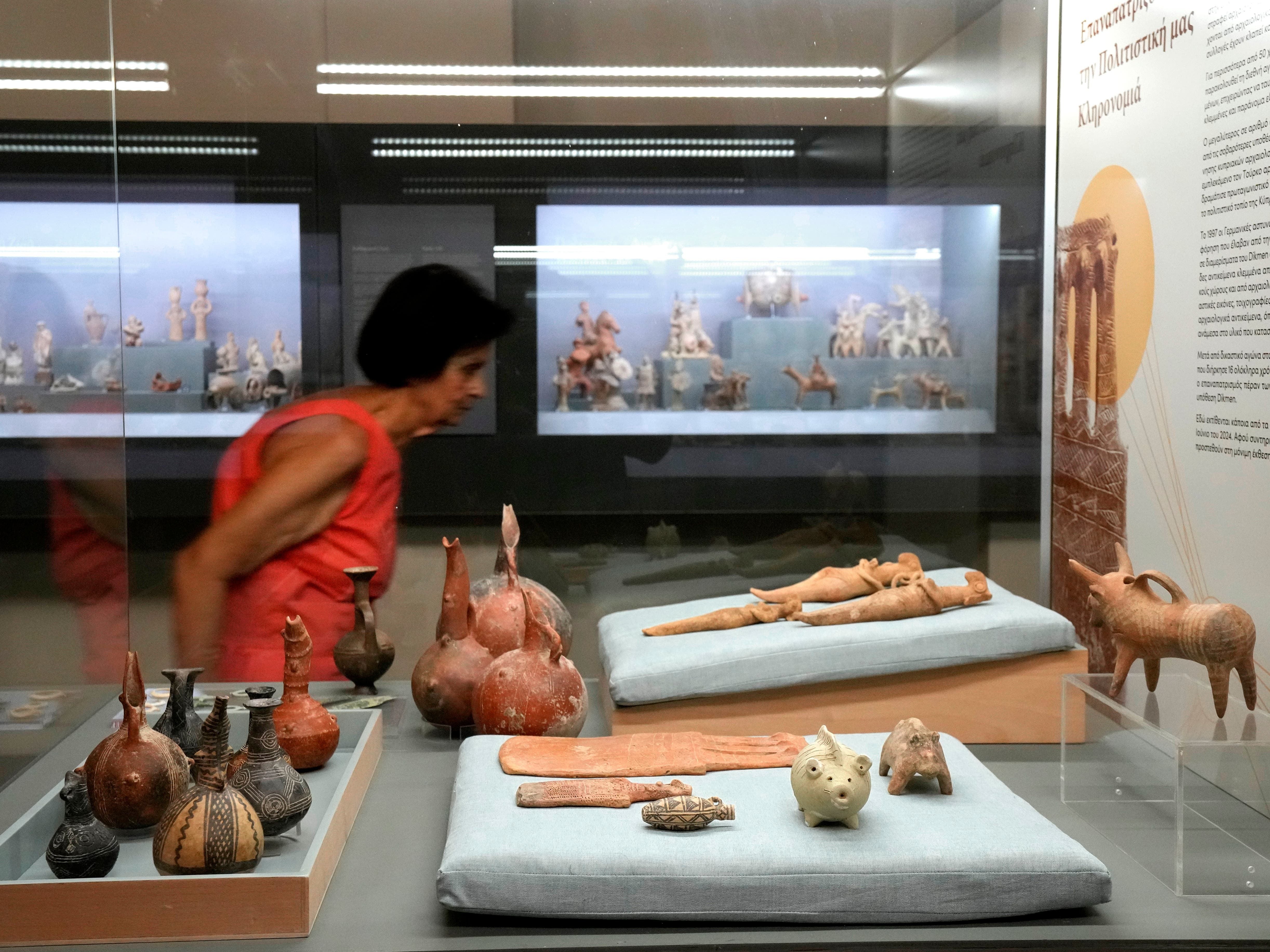 Cyprus displays antiquities returned after being looted by art dealer
