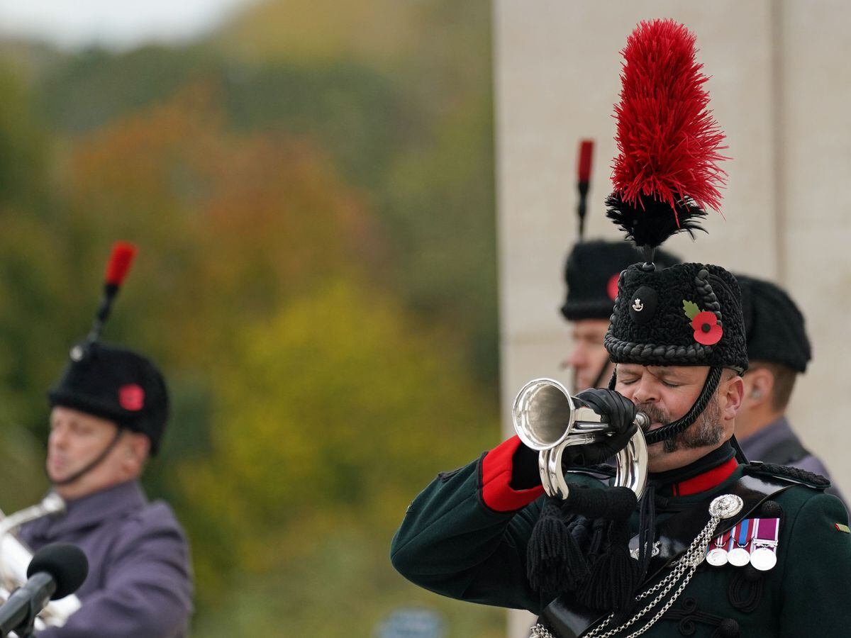 Veterans mark Armistice Day at the National Memorial Arboretum