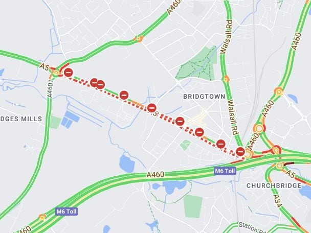 Major road in Staffordshire closed for emergency repairs after 'defect' found