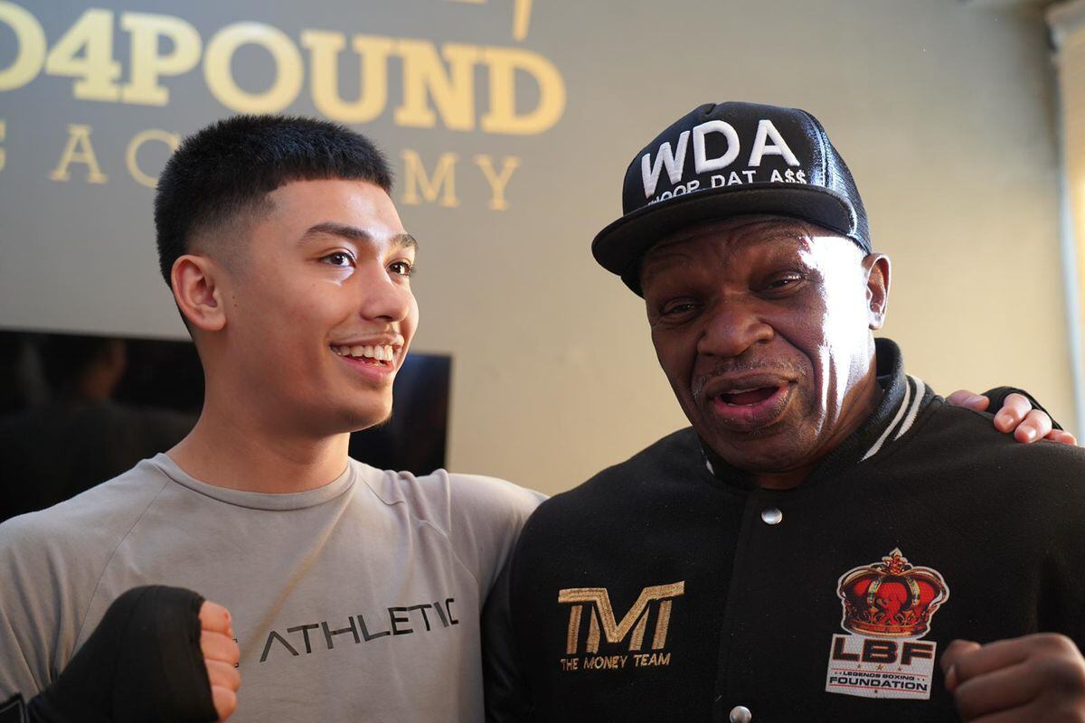 Tazeem Ali with boxing promoter Floyd Mayweather Senior