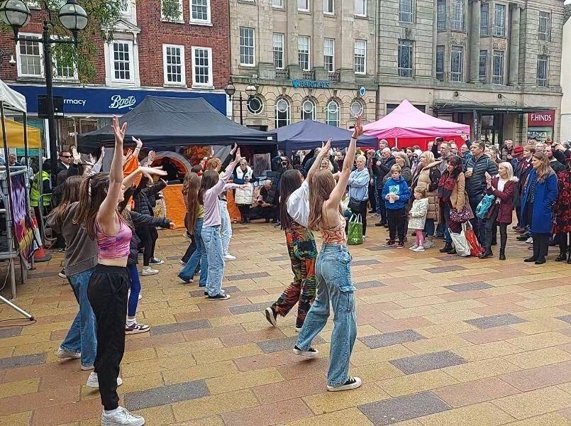 Refreshed Market Square opens in Stafford with flash mob event