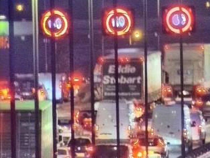 Car fire causes long queues on northbound M6