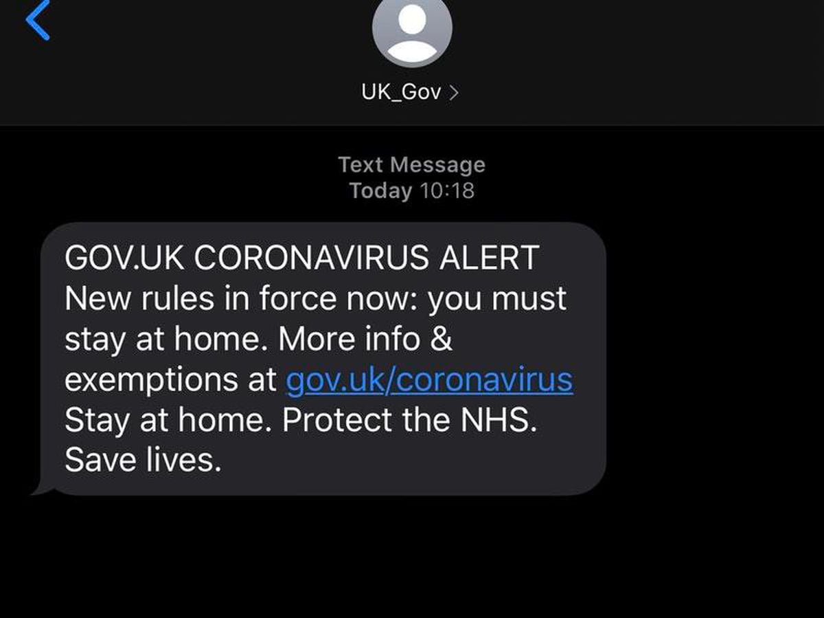 Government Sends Out ‘stay At Home’ Text Messages As Coronavirus ...