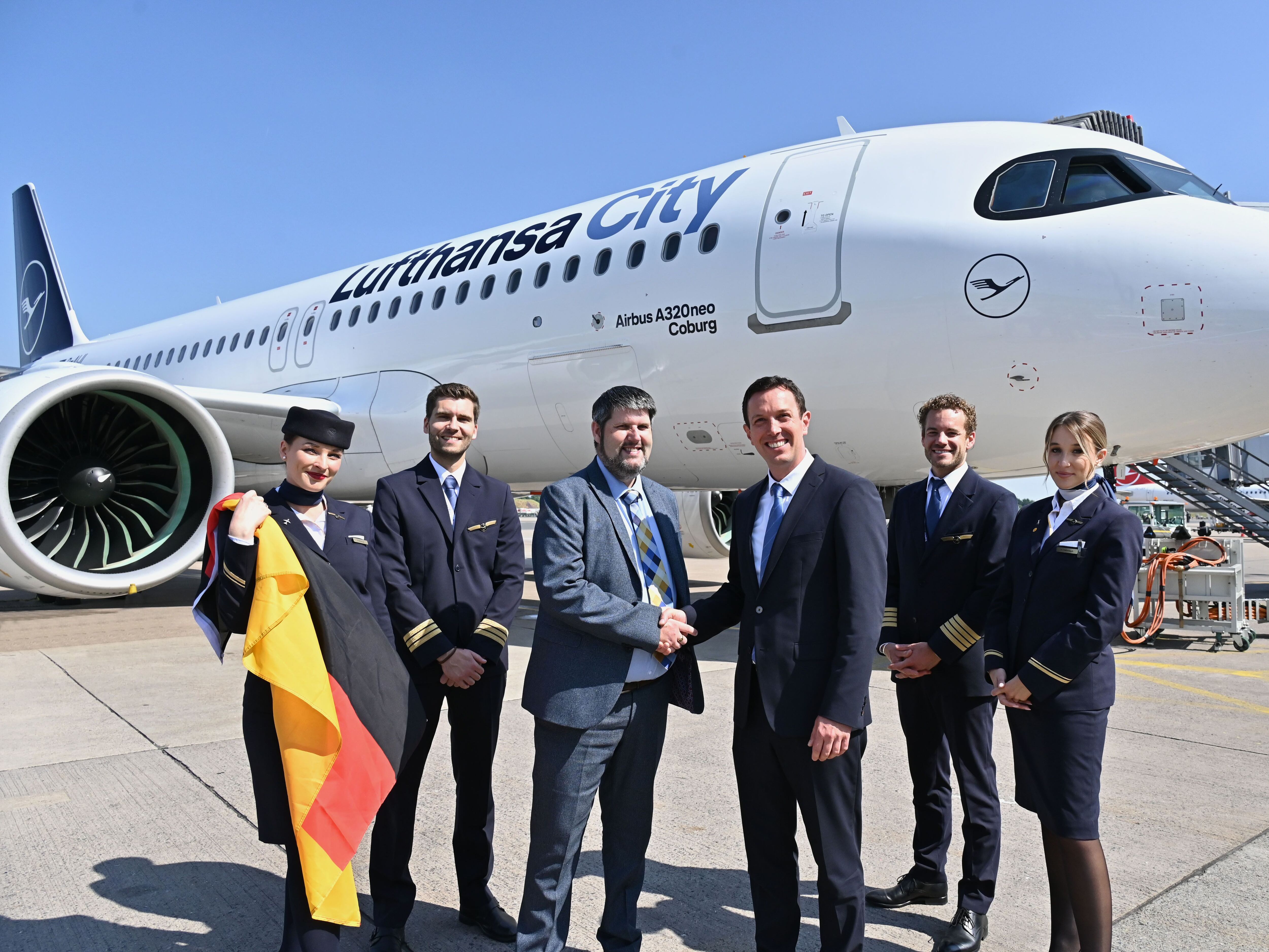 First Lufthansa City Airlines flight welcomed to Birmingham Airport
