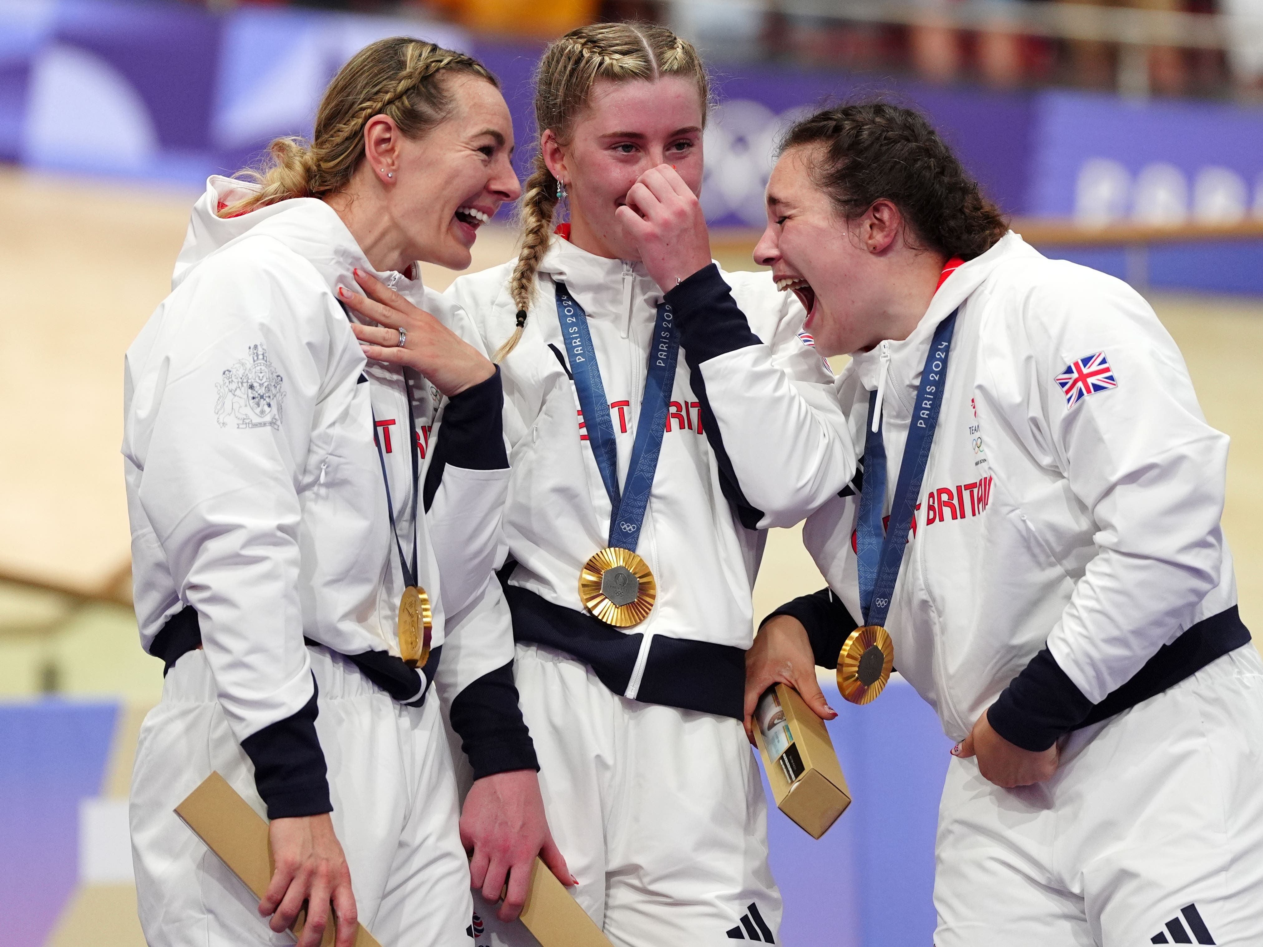 Katy Marchant, Emma Finucane and Sophie Capewell storm to GB team sprint gold