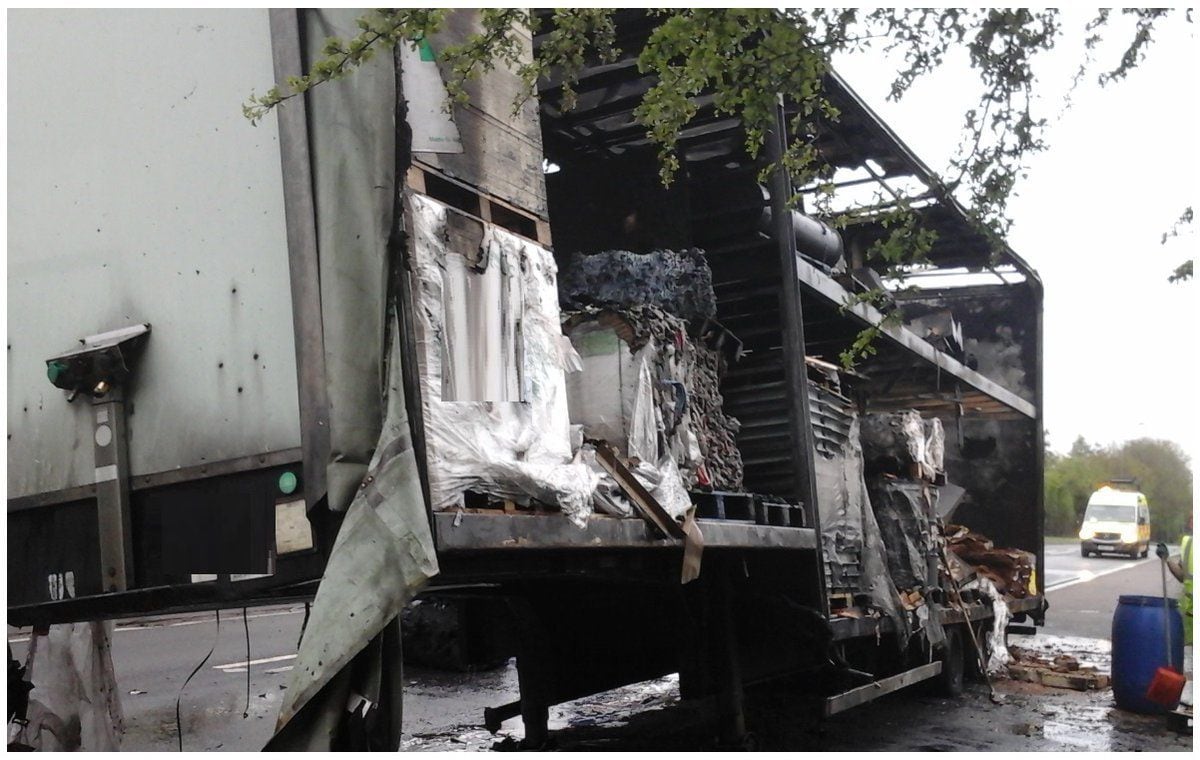 A5 stretch closed after lorry gutted in fire Express Star