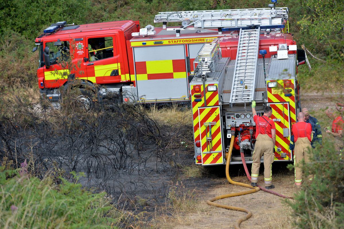 Flames up to 40ft high rip through Hednesford Hills | Express & Star