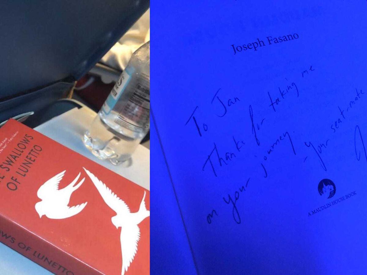 Magical moment' for author as he sat next to stranger on plane