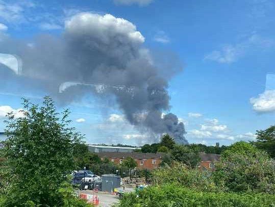 Watch: Smoke seen for miles around as 80 firefighters tackle huge factory blaze in Birmingham