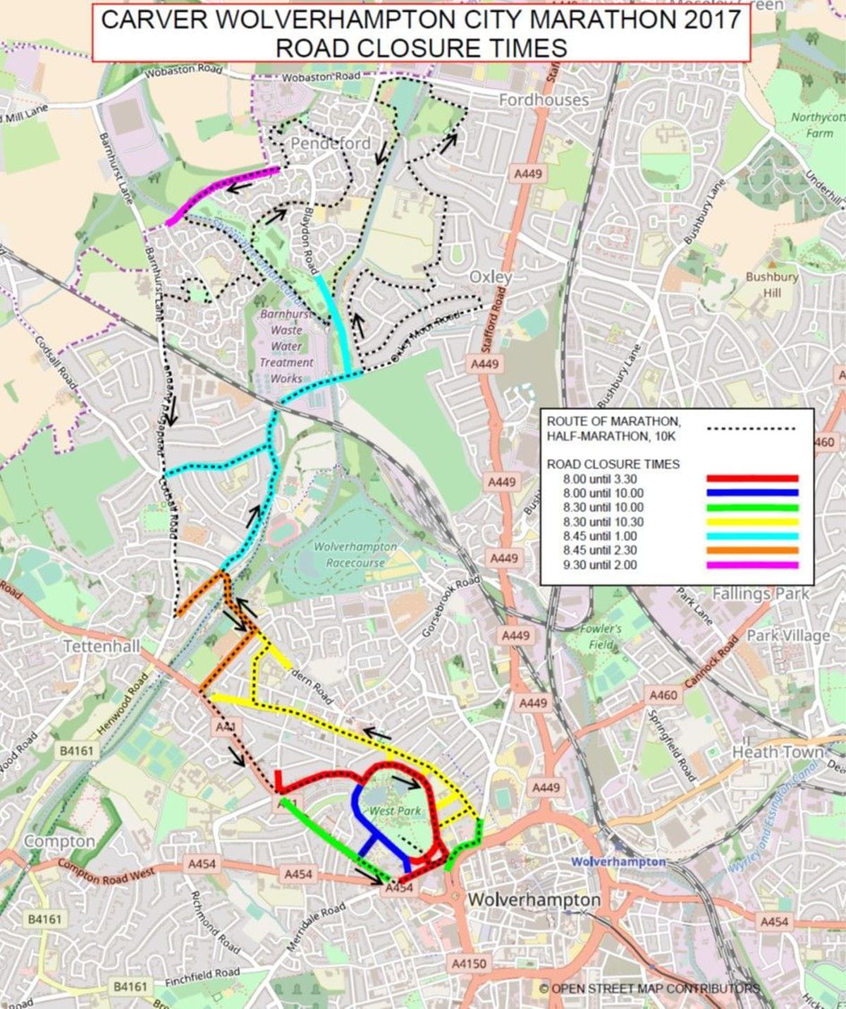 Carver Wolverhampton City Marathon 2017: These are the road closures ...