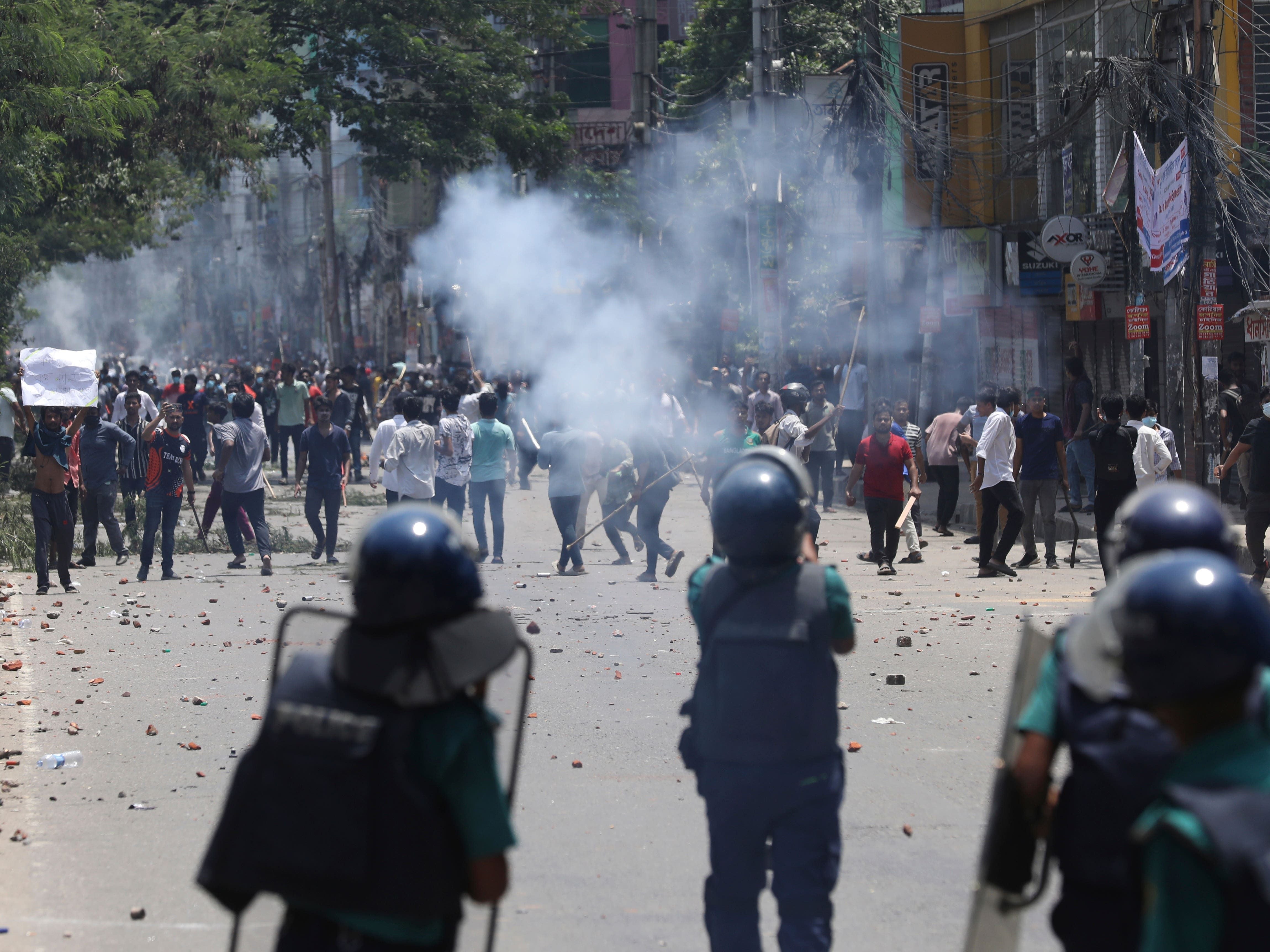 Bangladesh imposes curfew with ‘shoot-on-sight’ order after deadly protests