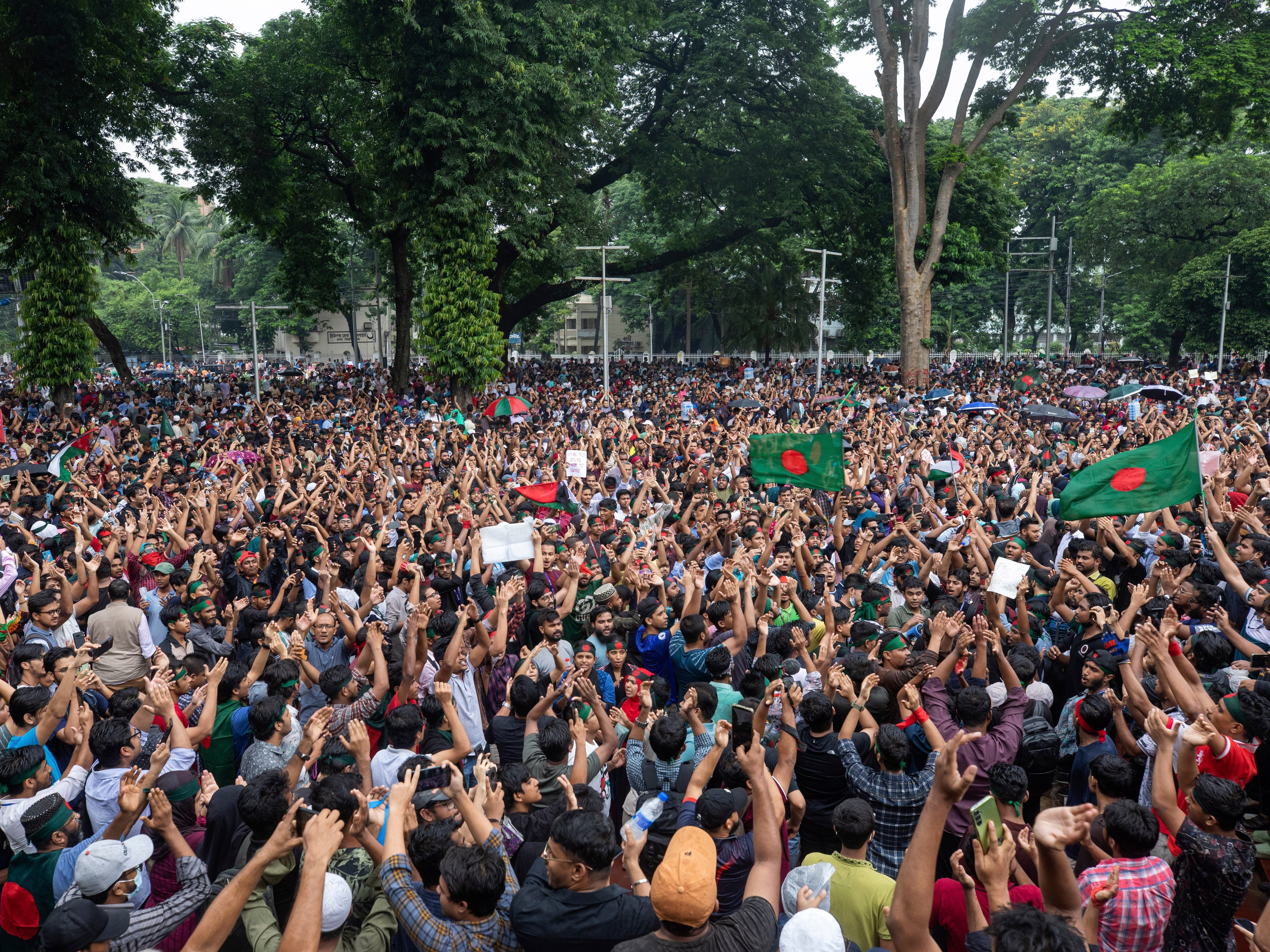 Latest violence in Bangladesh leaves at least 20 dead as rival protesters march