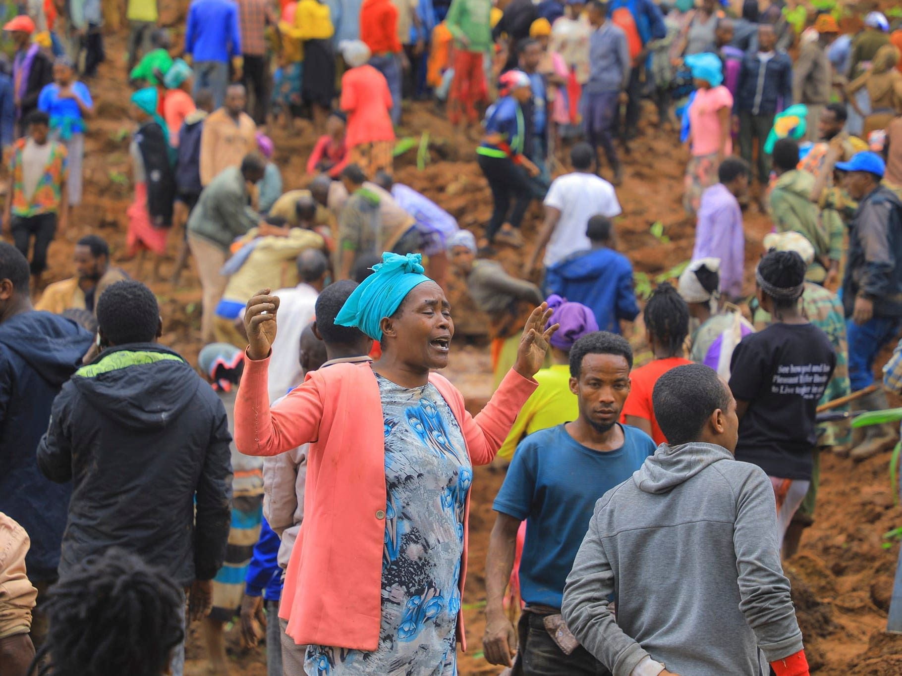 Ethiopia declares three days of mourning as toll of mudslide victims increases