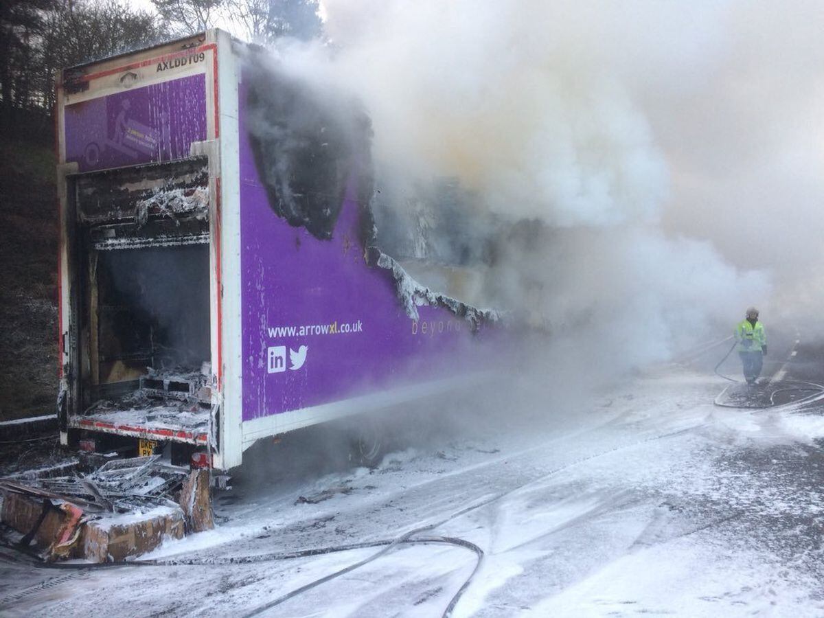 M5 Shut After Severe Lorry Fire Causing Major Disruption | Express & Star