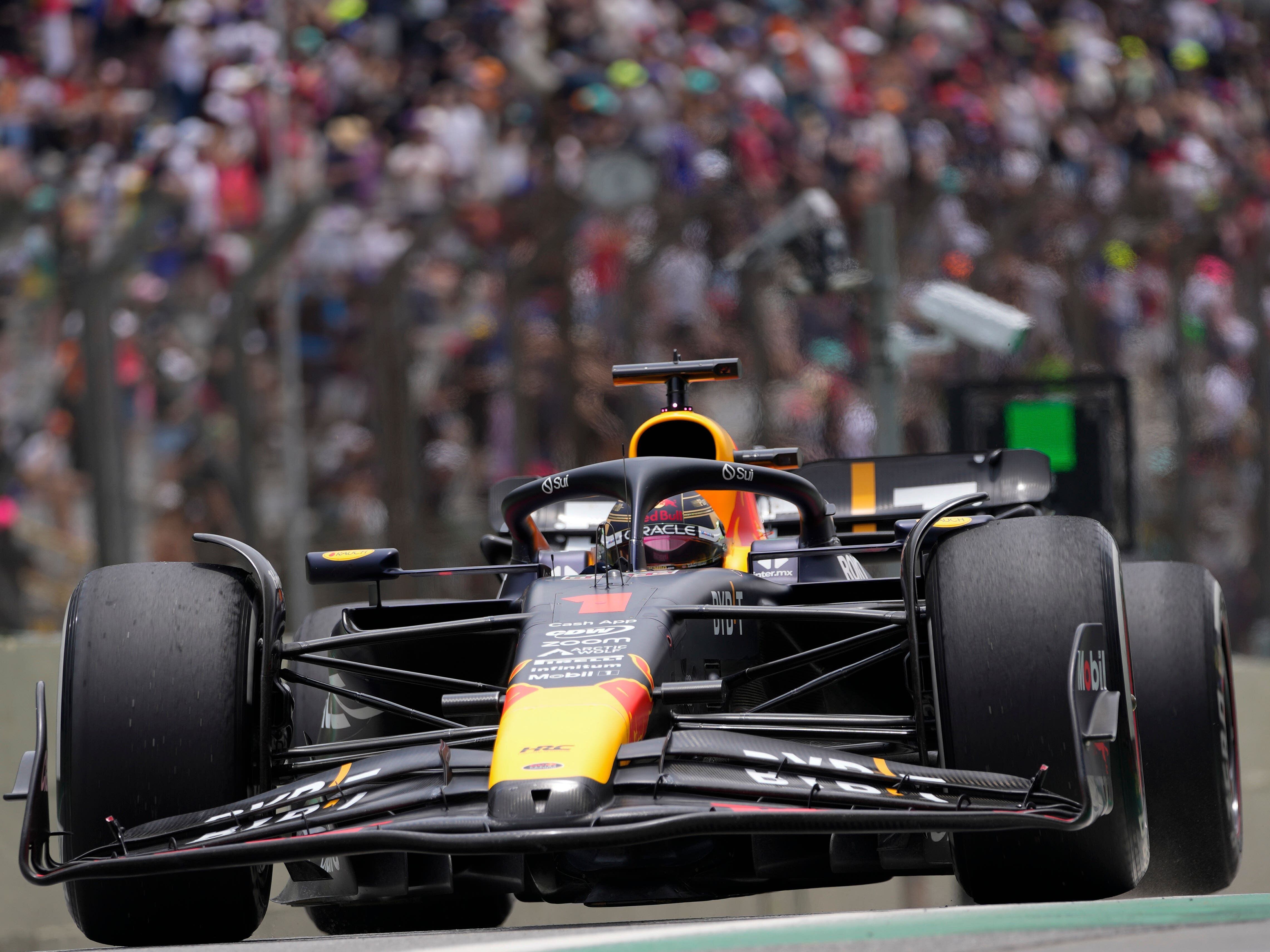 Max Verstappen on pole as storm brings red flags out at Interlagos