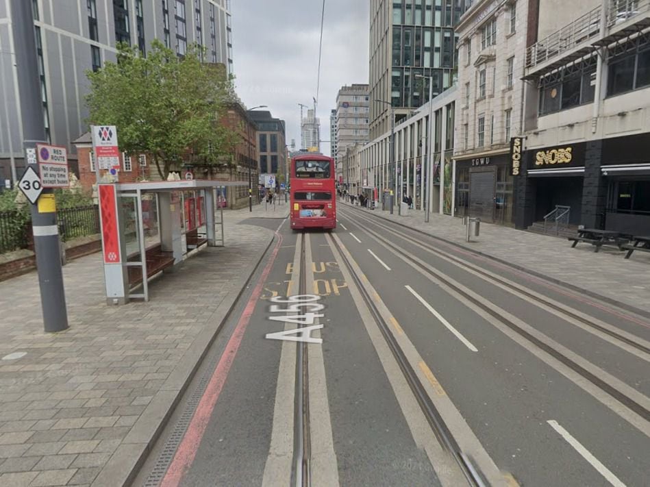 Reduced service on tram route due to 'bus blocking track' in Birmingham