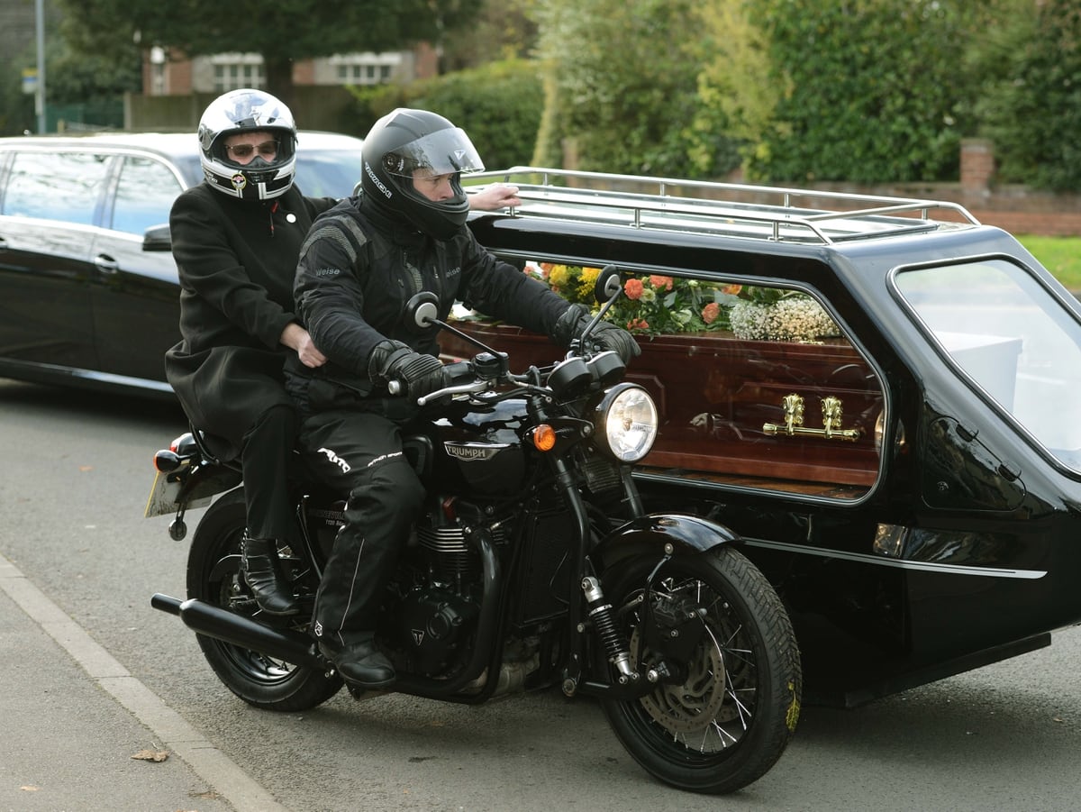 Widow Rides Pillion On Way To Speedway Photographers Funeral Express And Star 