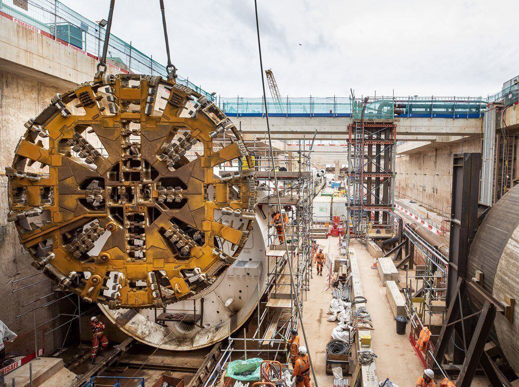 Tunnel boring machine ready to go after assembly