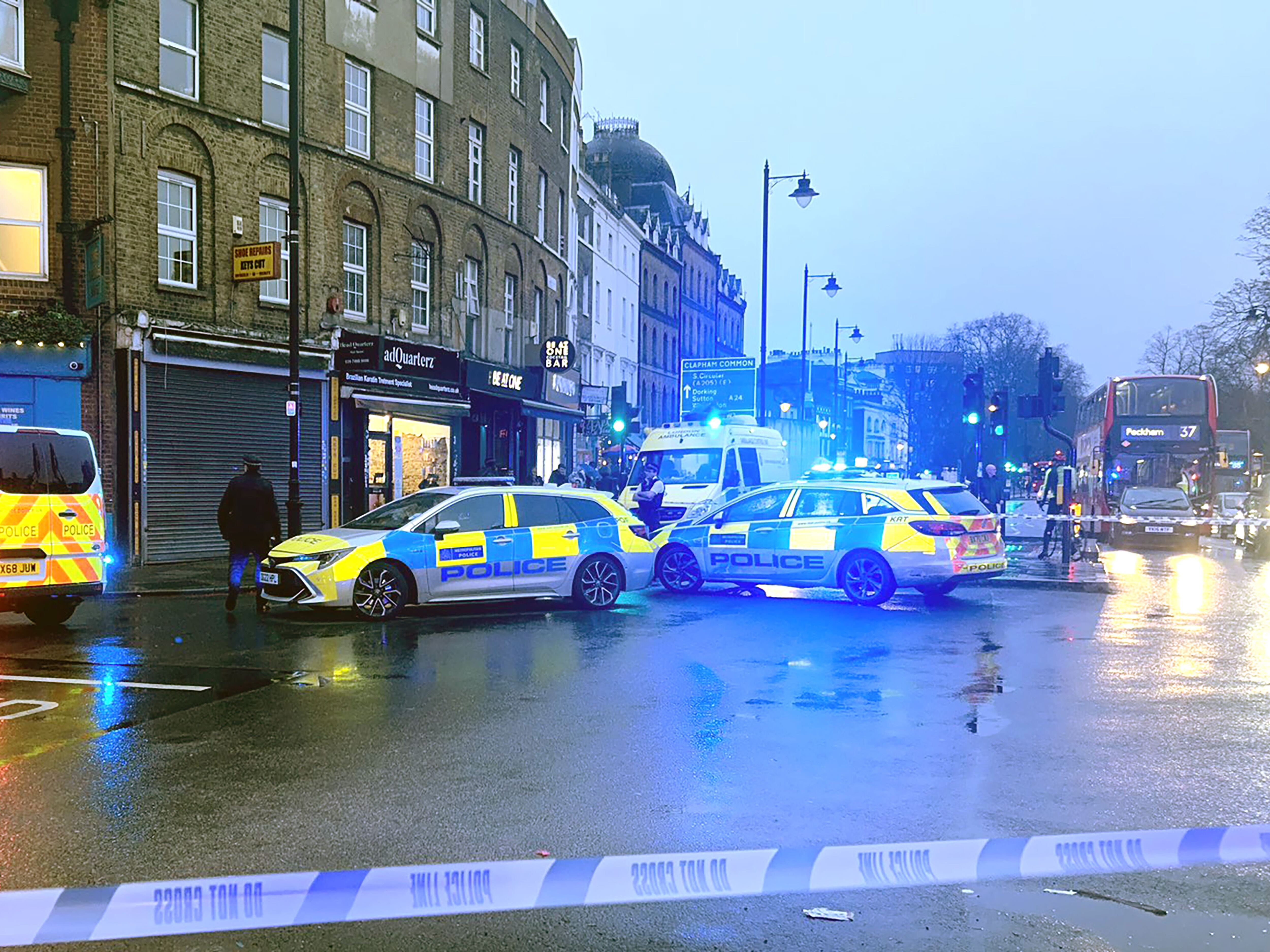 Three hurt in south London moped shooting