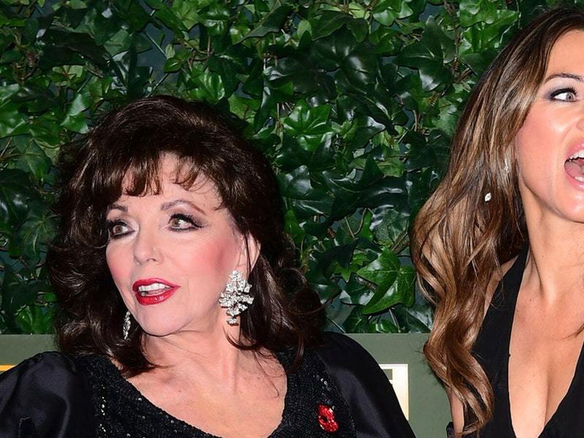 Elizabeth Hurley and Dame Joan Collins enjoy ‘actress talk’ on The