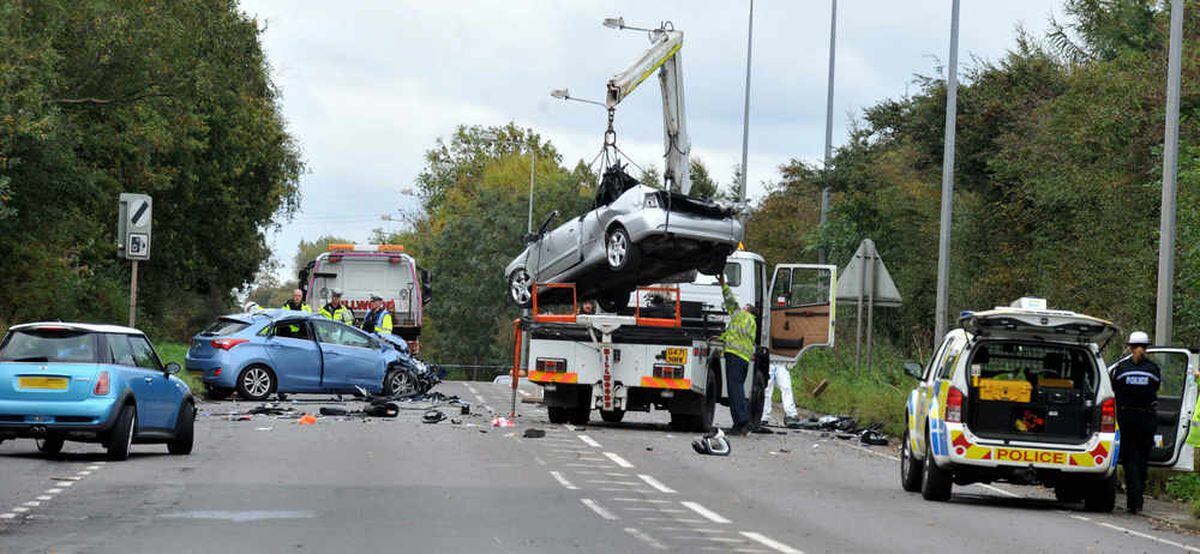 Man dies as three car crash closes A5 Express Star