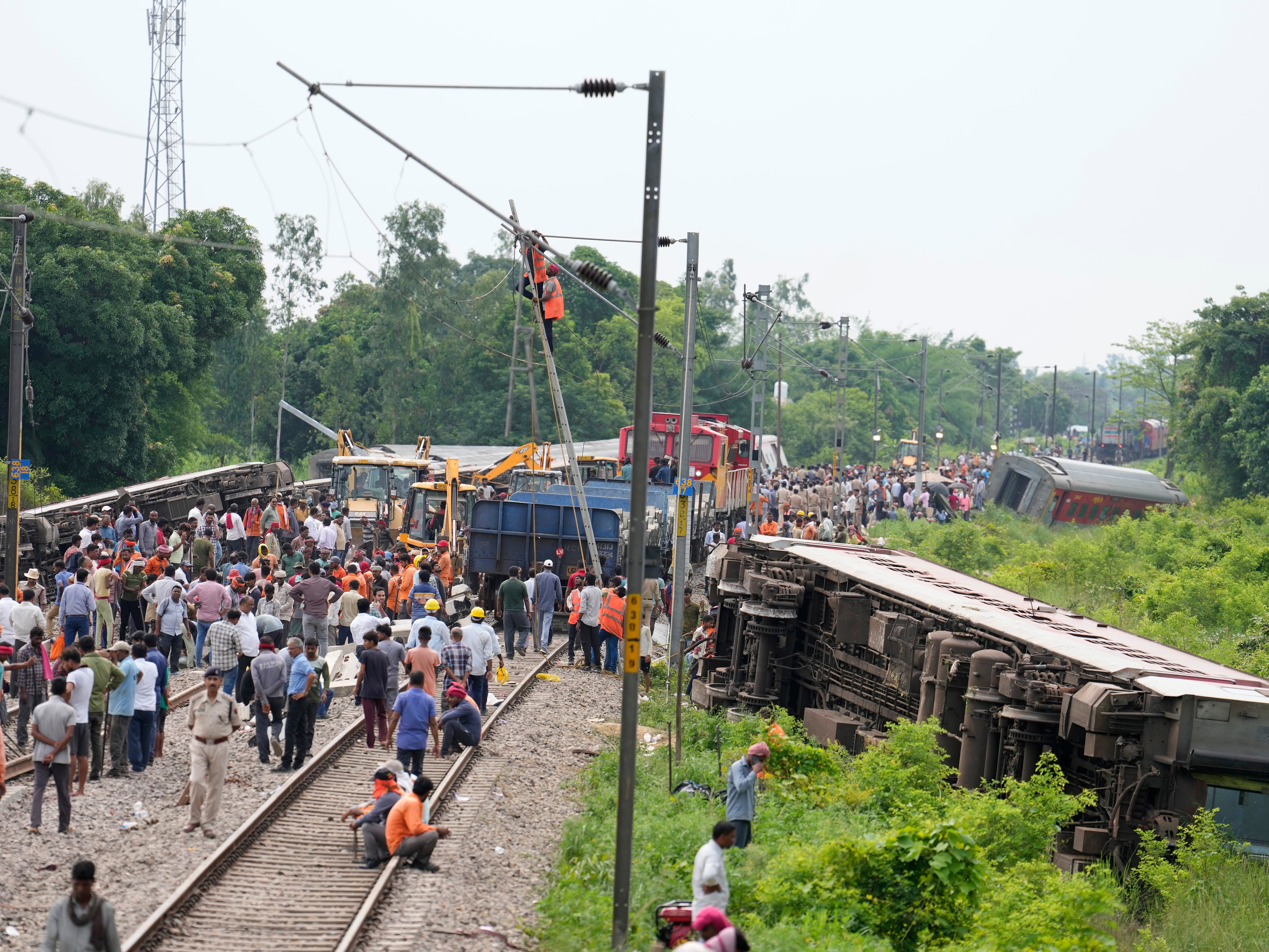 Two dead and 20 injured as passenger train derails in India