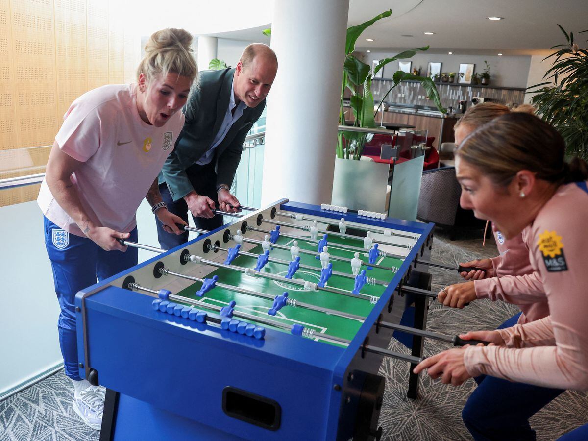 William visits St George’s Park to wish Lionesses good luck ahead of ...