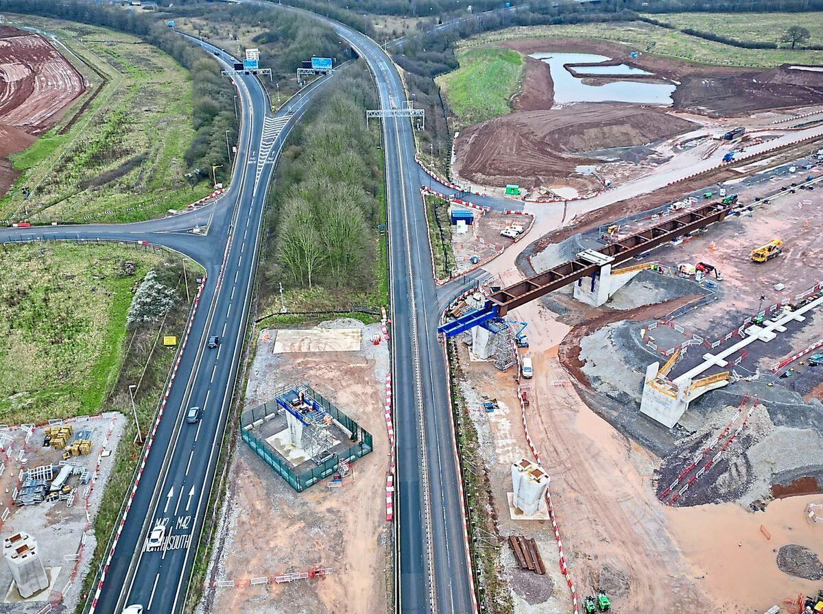 HS2 moves giant viaduct section into place | Express & Star