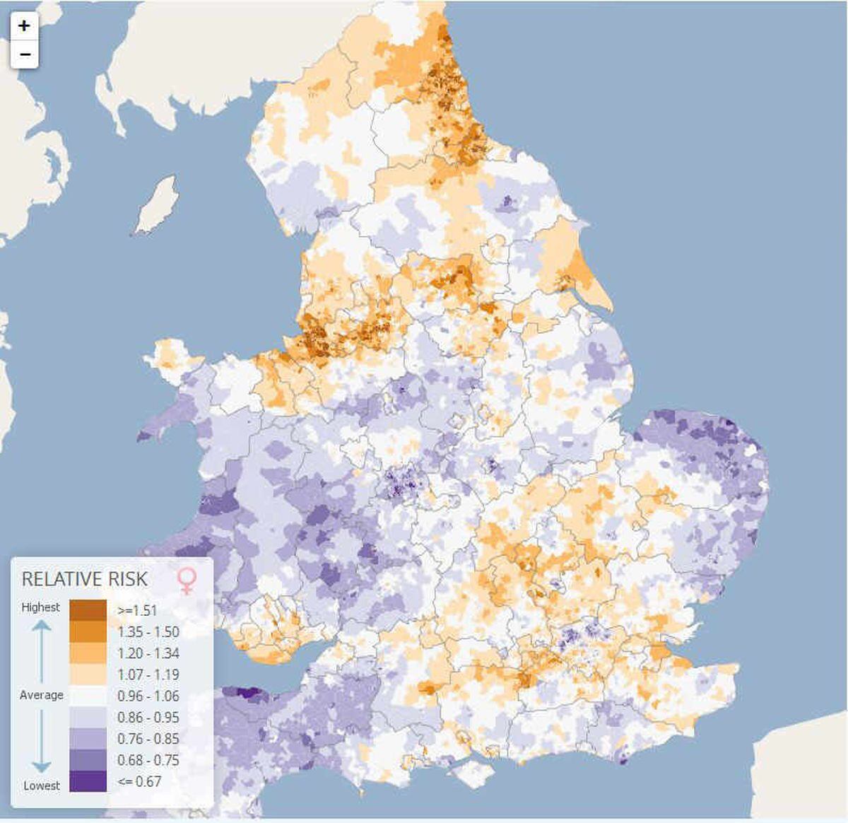 New atlas maps out Midlands' bad health hotspots | Express & Star