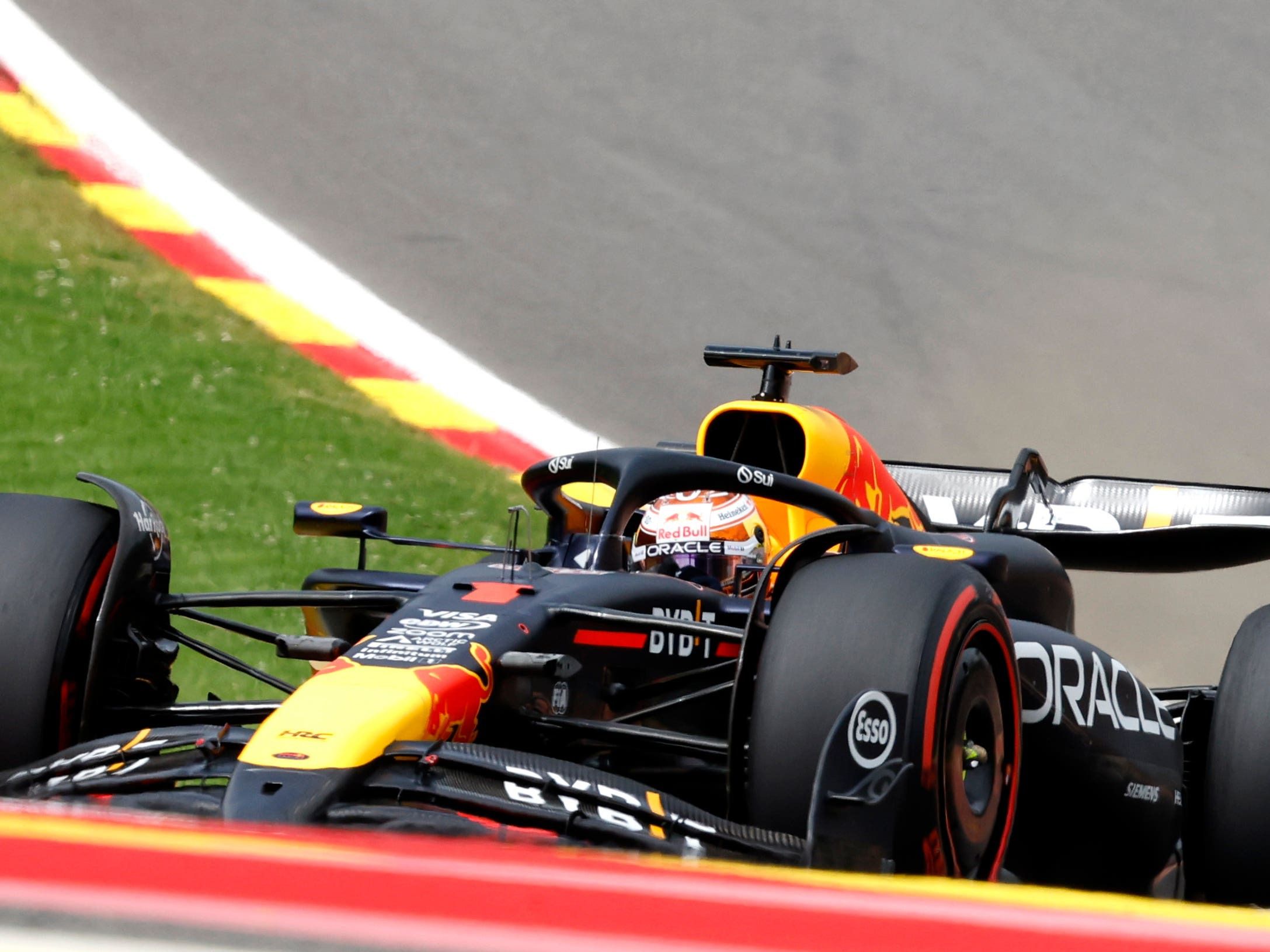 Max Verstappen puts radio row behind him to go fastest in Belgian GP practice