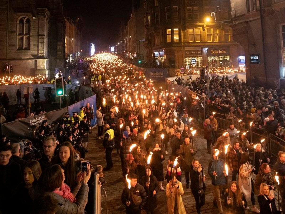 In Pictures Torchlight procession kicks off Hogmanay celebrations