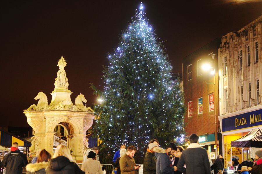 Christmas Light Switch on - Colmore Business District