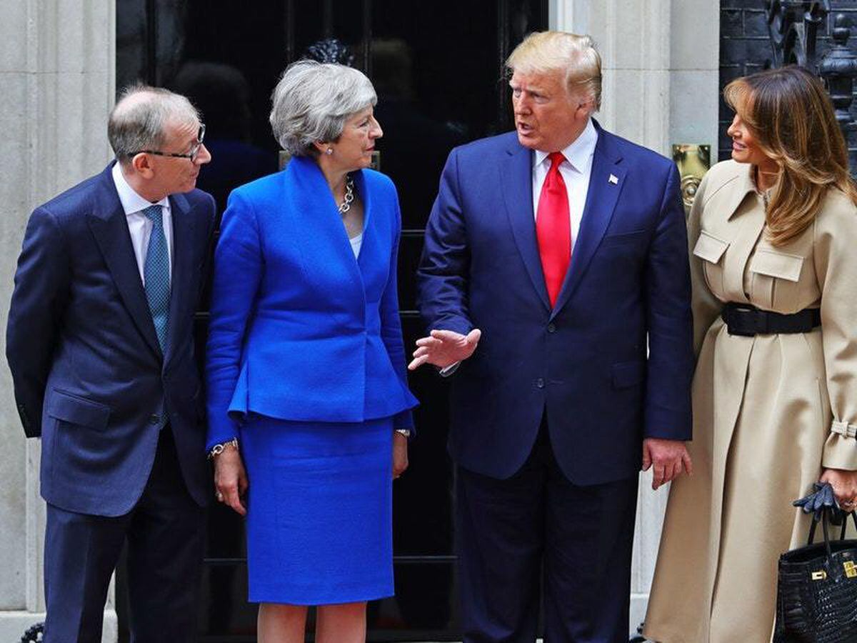 No Handshake As Trump Meets May In Downing Street Express And Star