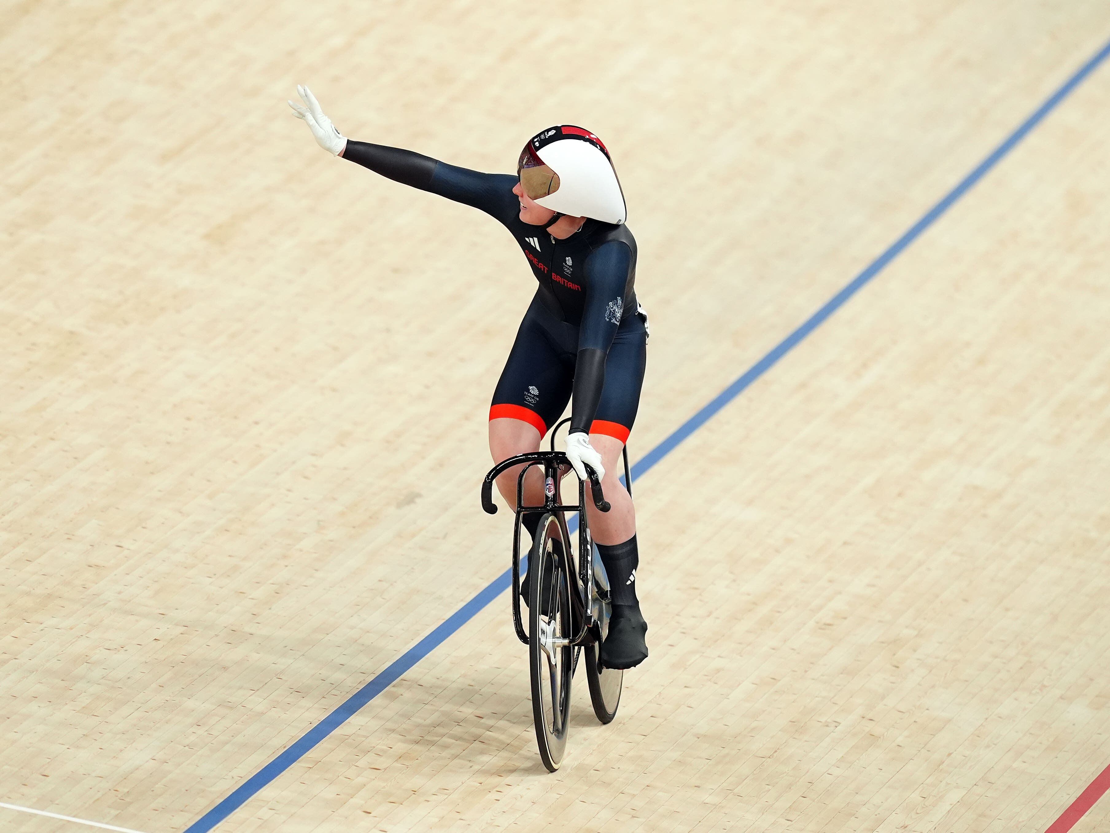 Great Britain’s Emma Finucane adds keirin bronze to team sprint gold