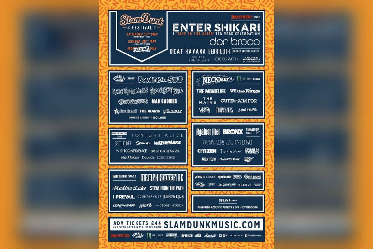 Slam Dunk announce their line up for 2024 • Hardbeat - Unleashing