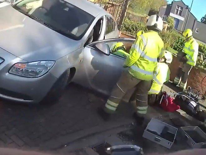 Watch: Awful moment two elderly sisters are trapped under a car driven by a disqualified driver in West Bromwich